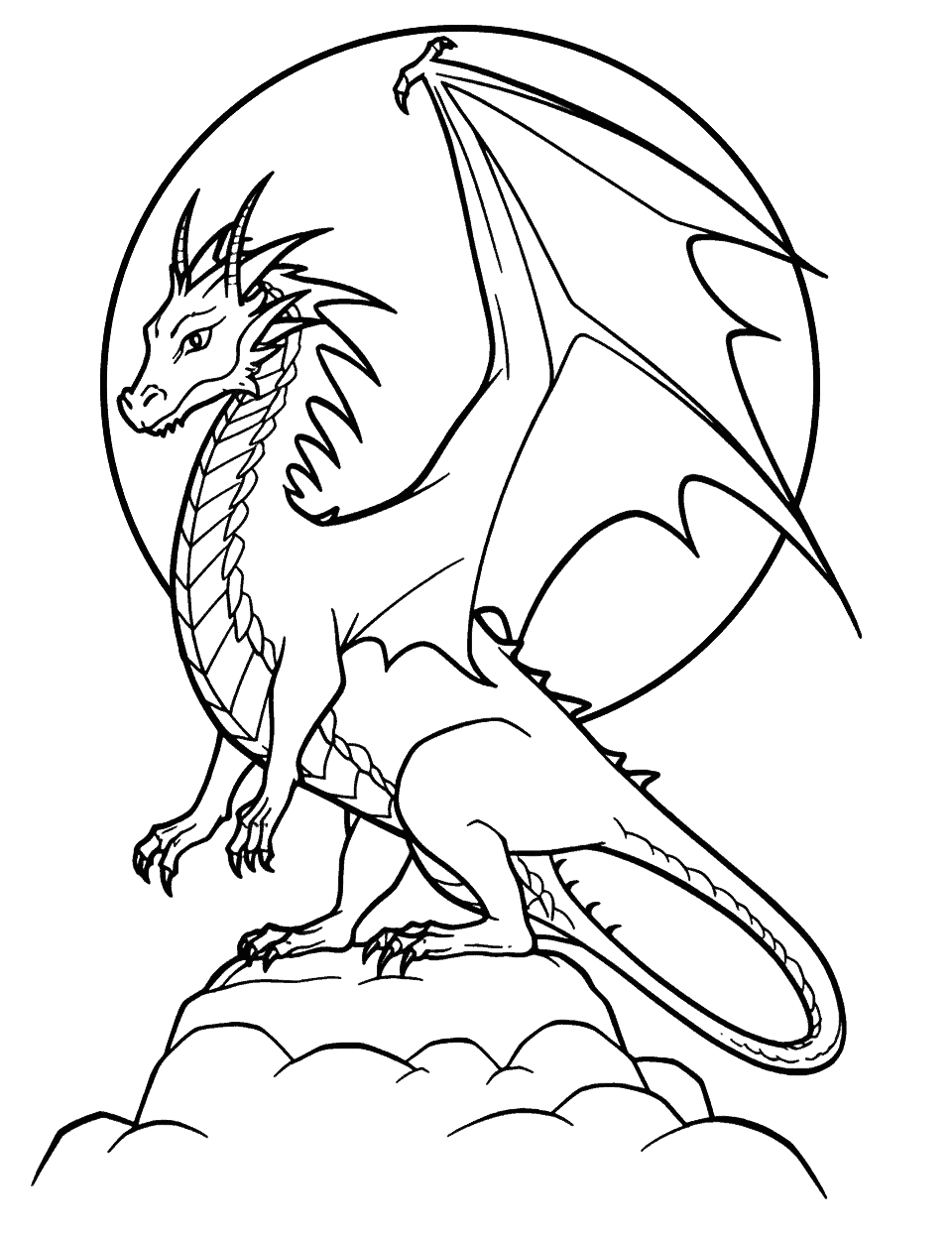 Dragon coloring pages free printable sheets