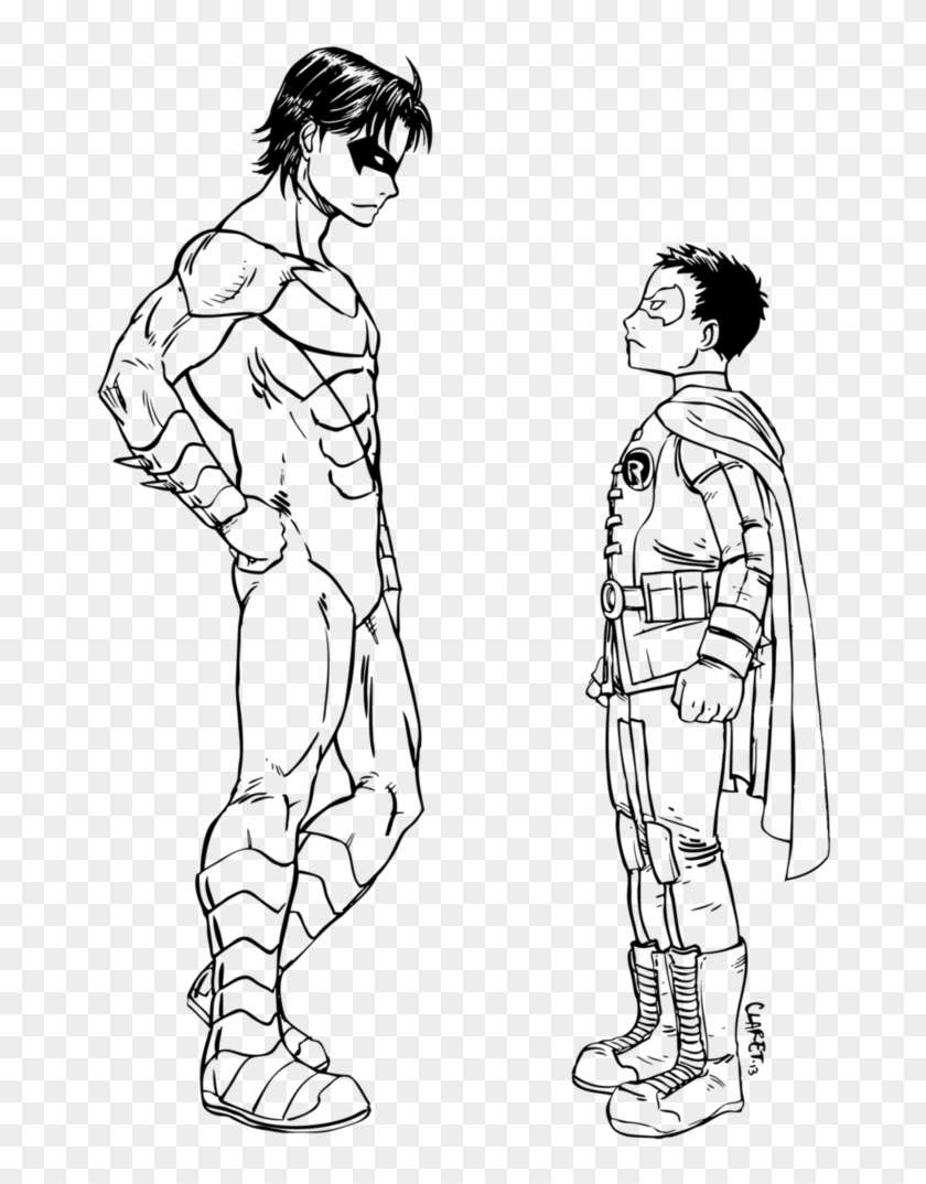 Nightwing free coloring page disney superheros pages