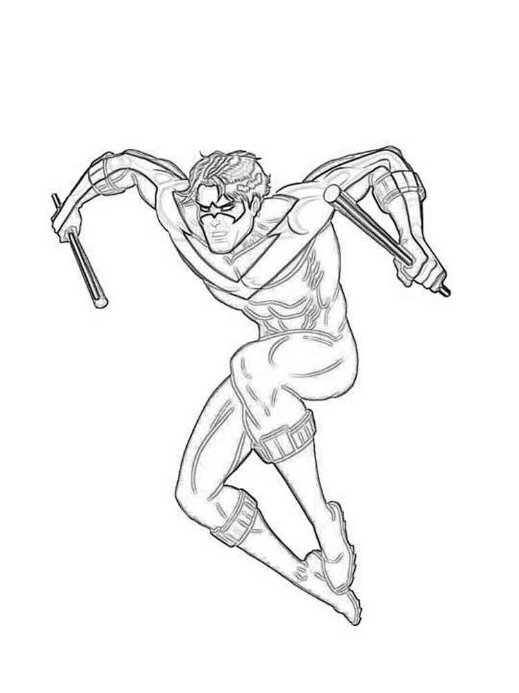 Nightwing coloring pages