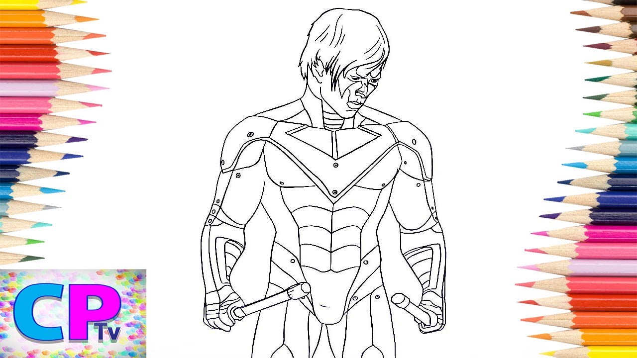 Nightwing coloring pageshero is ready for actionjim yosef emm