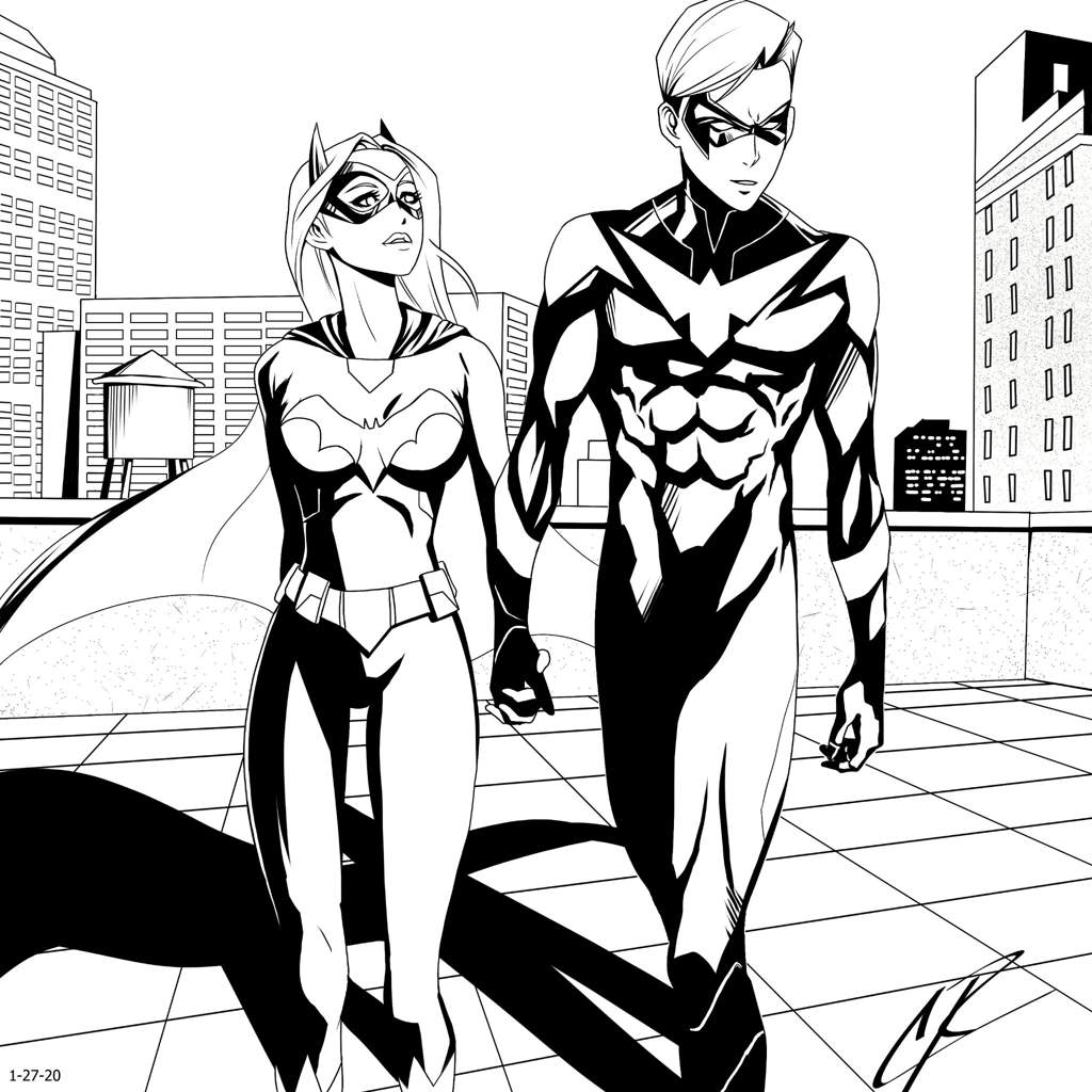 Nightwing and batgirl âdrawingâ amino