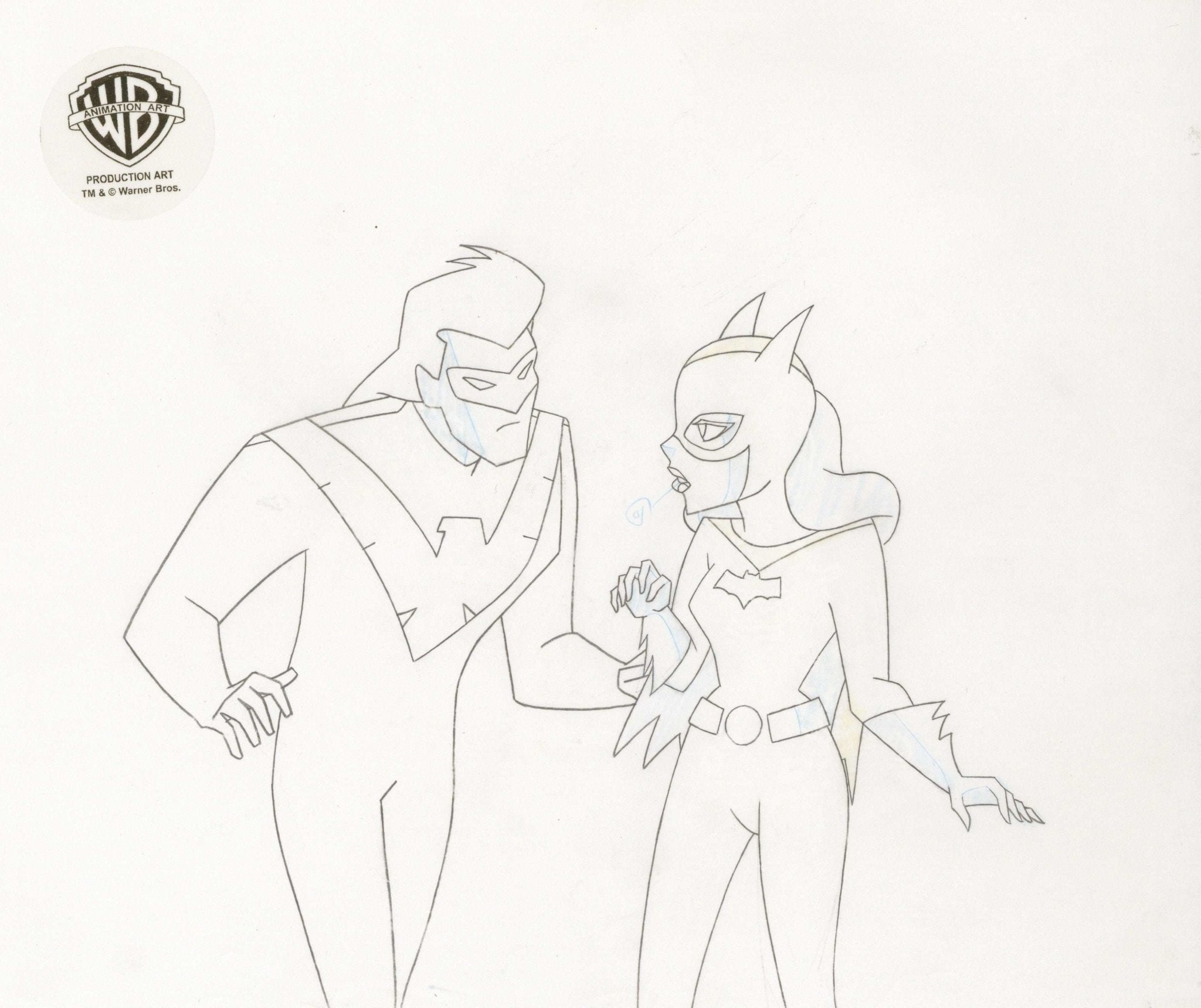 The new batman adventures original production drawing batgirl and nig â choice fine art