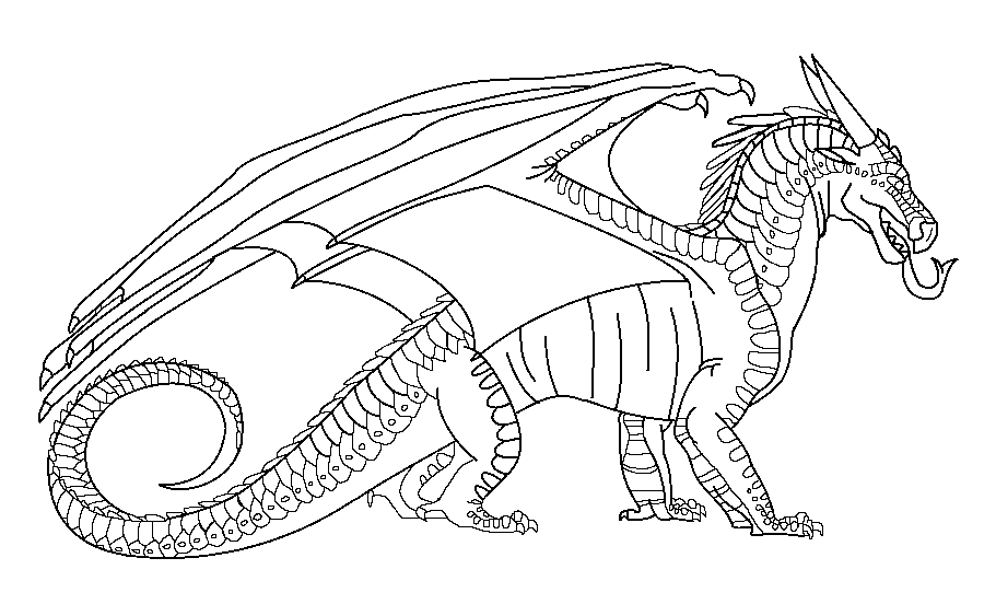 Wings of fire nightwing base dragon coloring page wings of fire dragons wings of fire