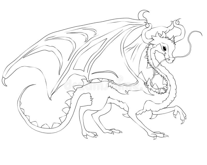 Chinese fairy dragon stock illustration illustration of line