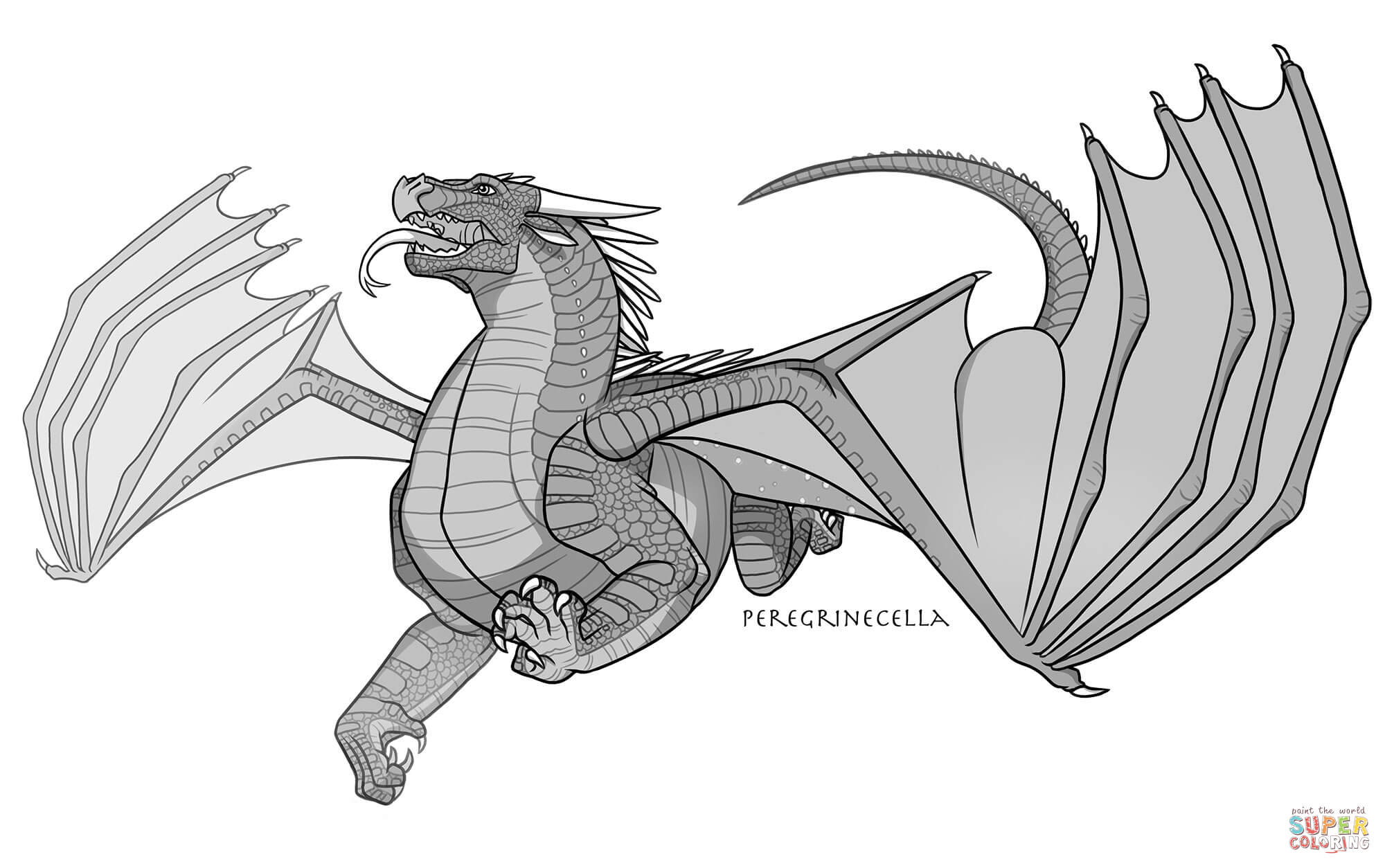 Nightwing dragon coloring page free printable coloring pages