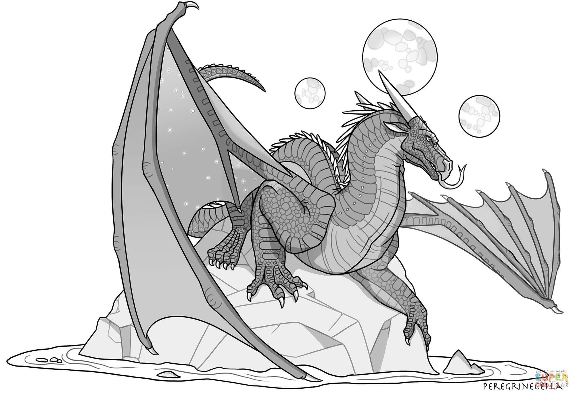 Nightwing dragon coloring page free printable coloring pages