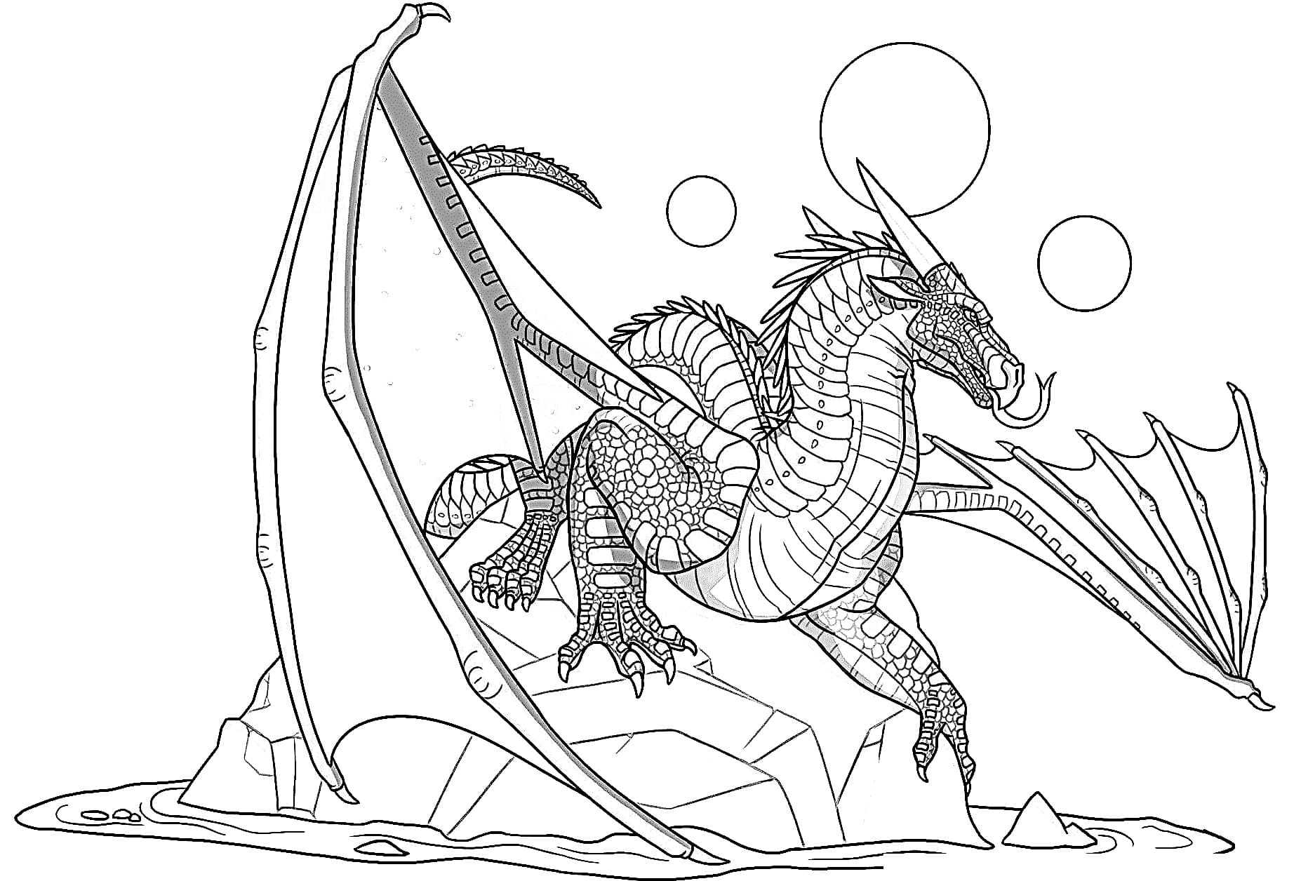 Wings of fire nightwing coloring page