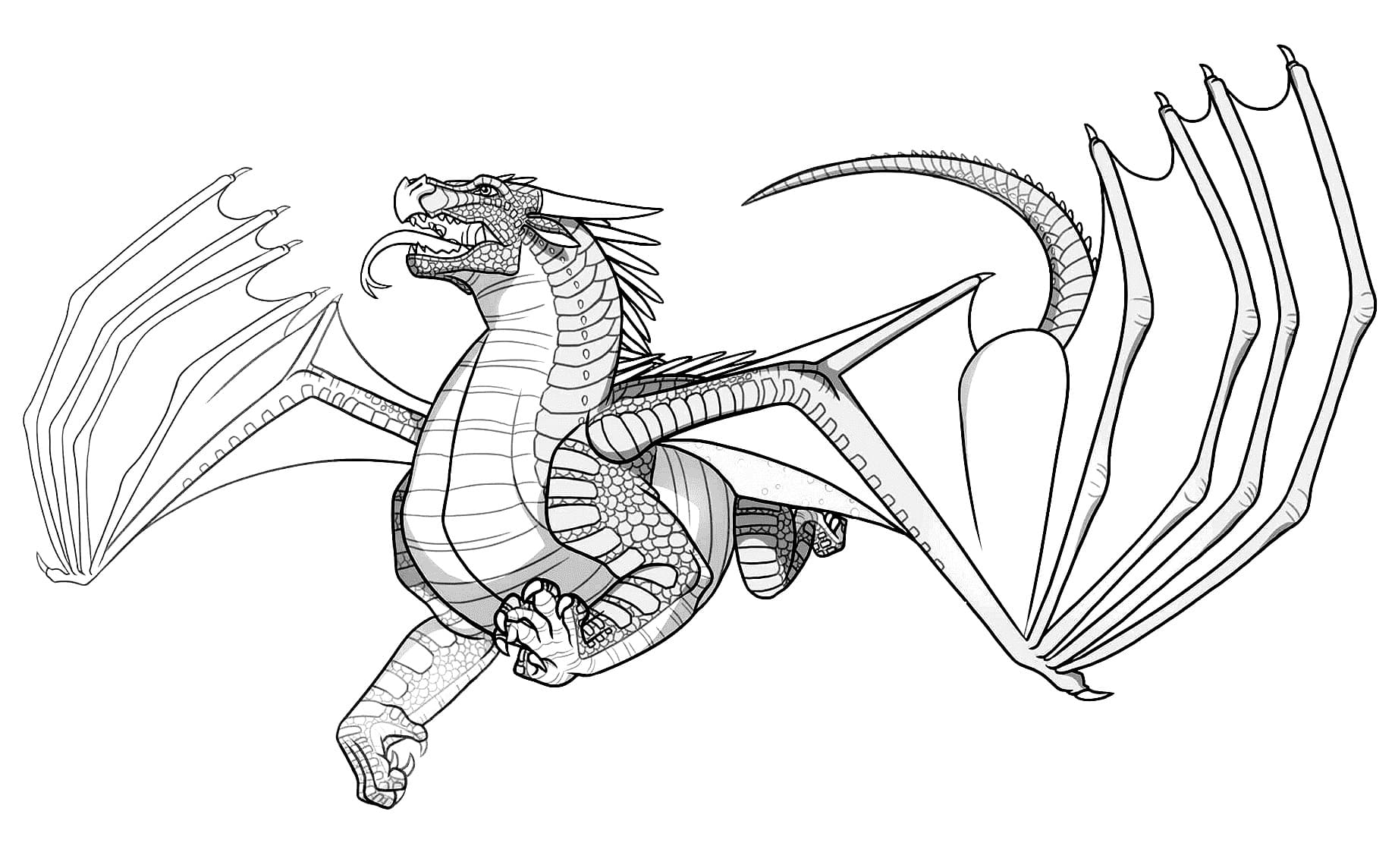 Wings of fire nightwing dragon coloring page