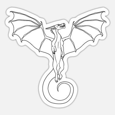 Wings of fire â nightwing lineart sticker