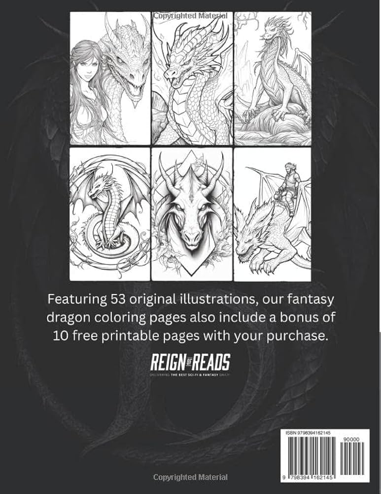 Enchanted realms magical dragons coloring pages for adults coloring pages for stress relief and mindfulness for all skill levels featuring magical dragons powerful quotes fairchild lily books