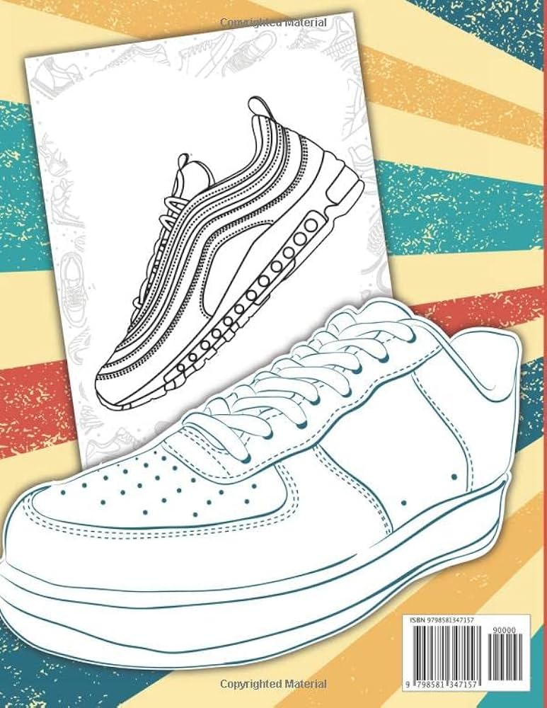 Sneaker coloring book retro and modern shoe designs for sneakerheads kicks collectors publishing vintage kicks books