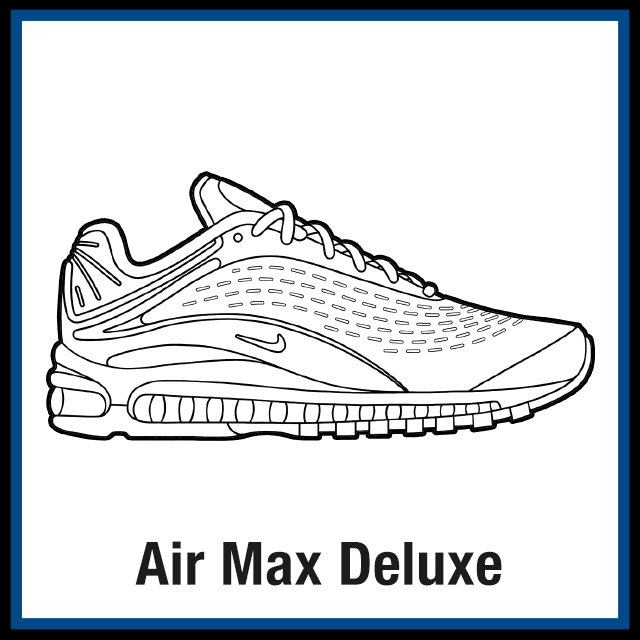 Nike air max deluxe sneaker coloring pages