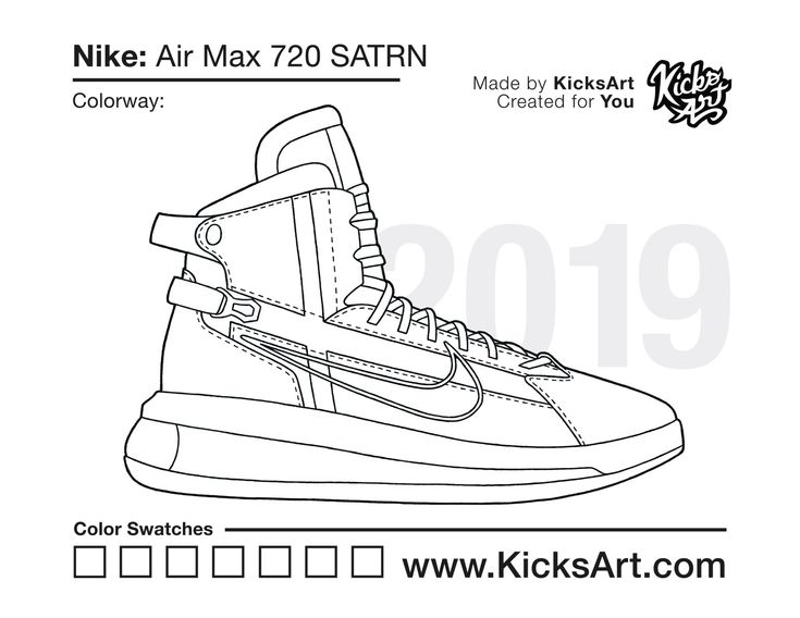 Nike air max sneaker coloring pages