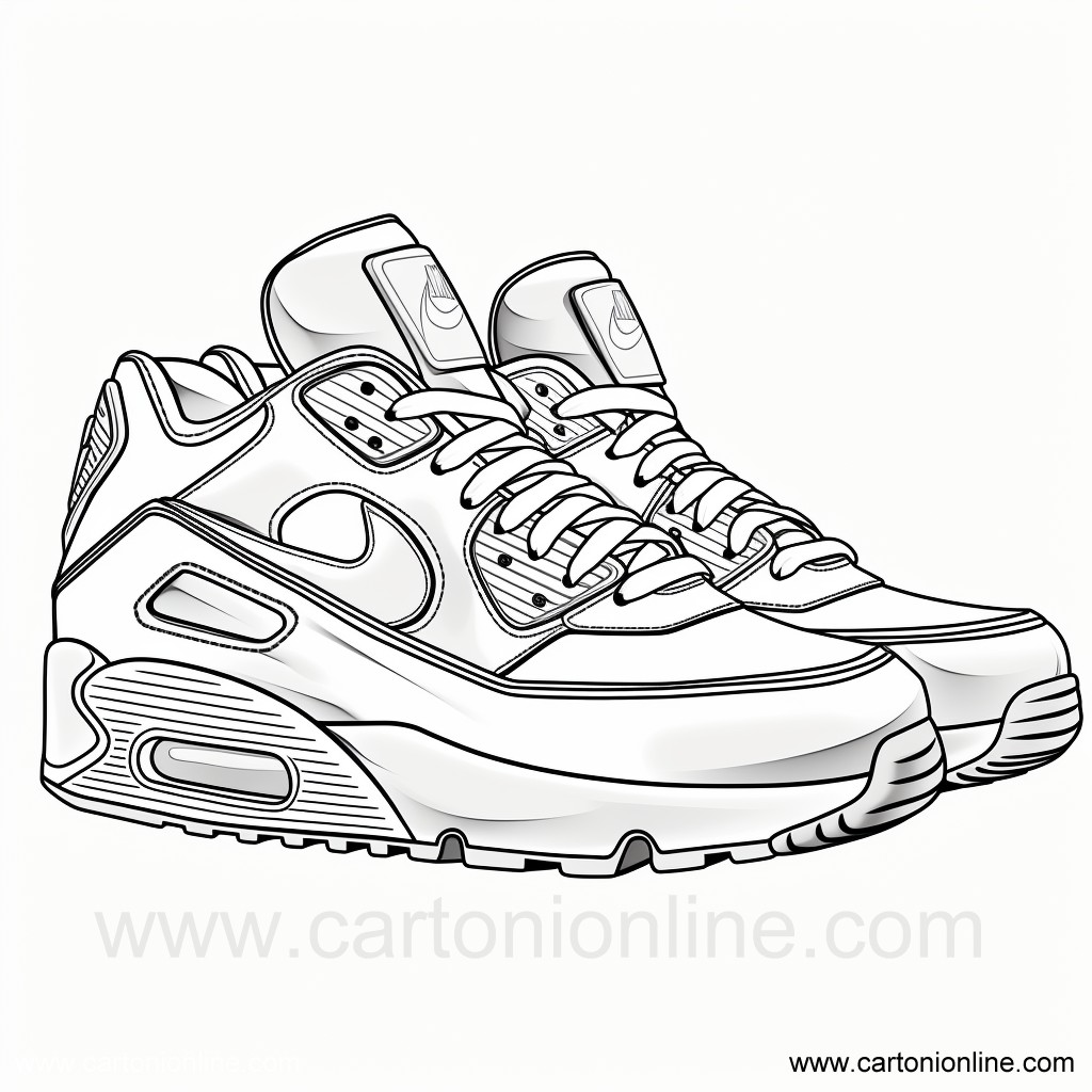 Jordan nike shoes coloring page