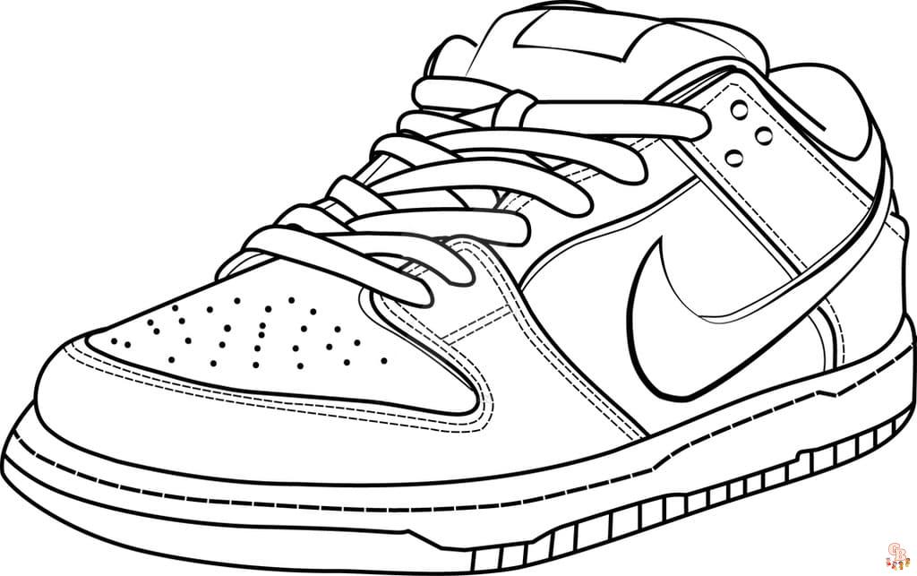 Enjoy coloring your favorite nike shoes with nike coloring pages