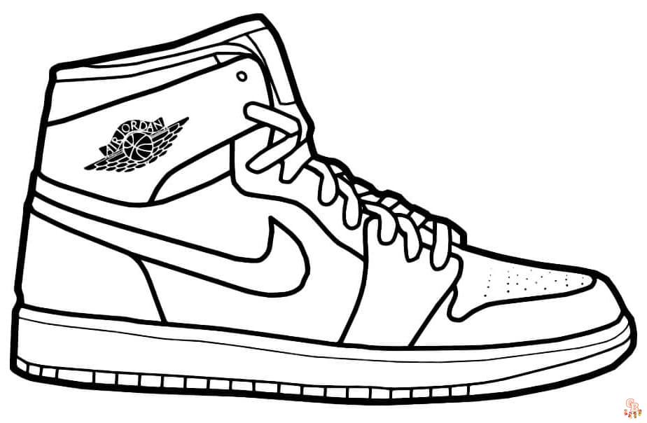 Jordan shoes coloring pages