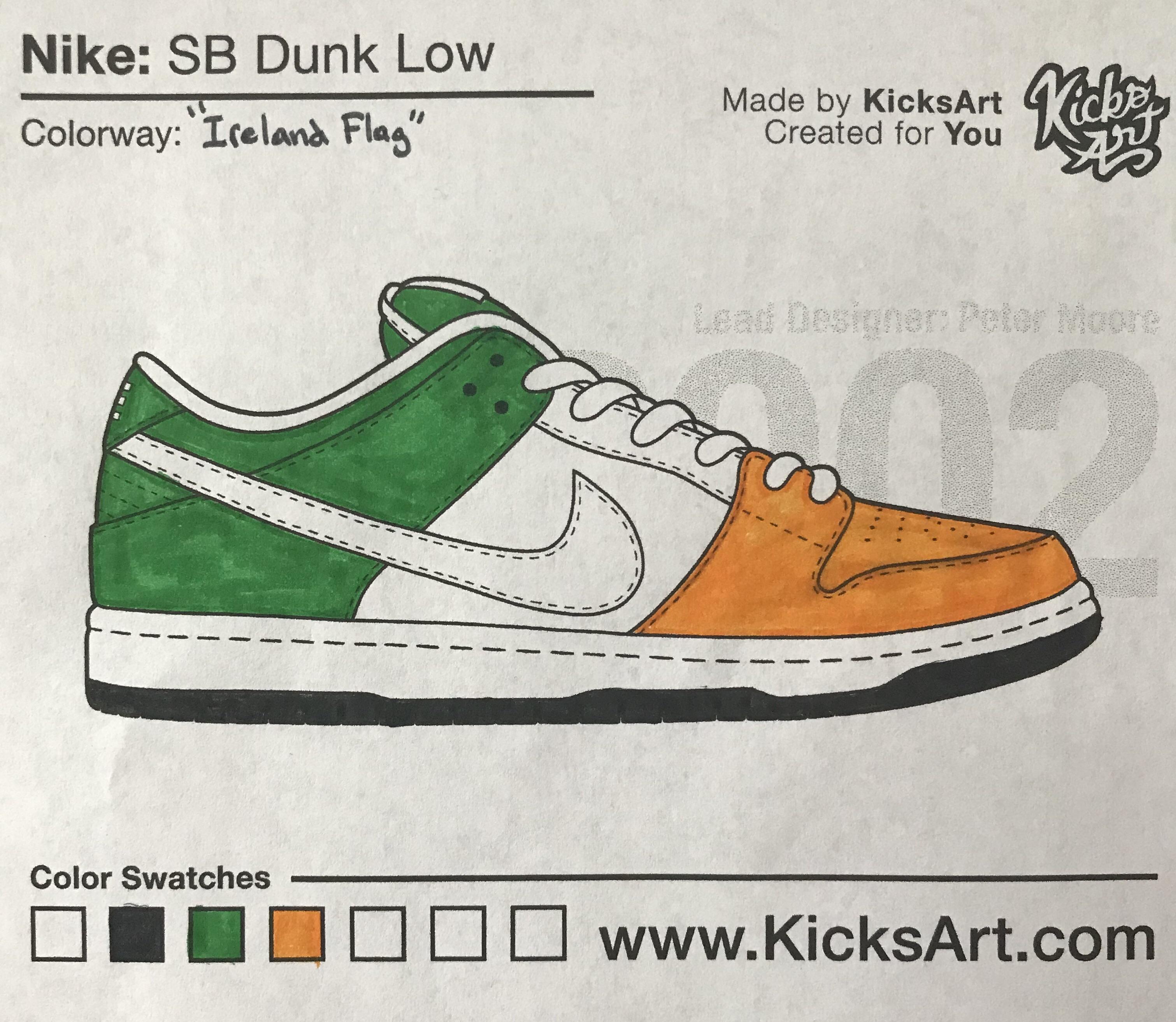 I colored in a kicksart coloring page dunk what do you think rsneakers