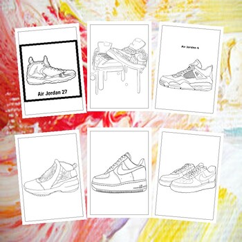 Printable jordan shoe coloring pages a creative escape for kids