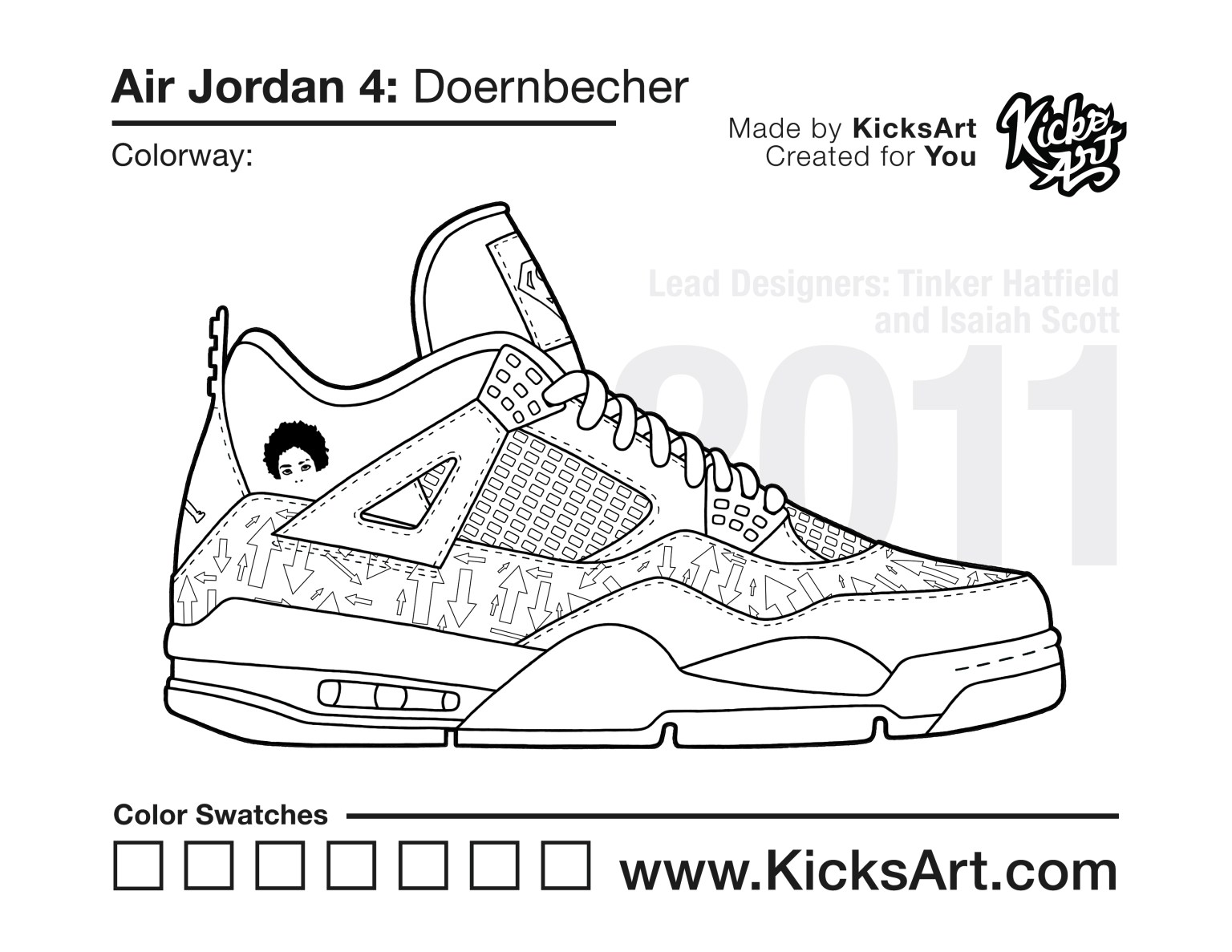 Air jordan sneaker coloring pages