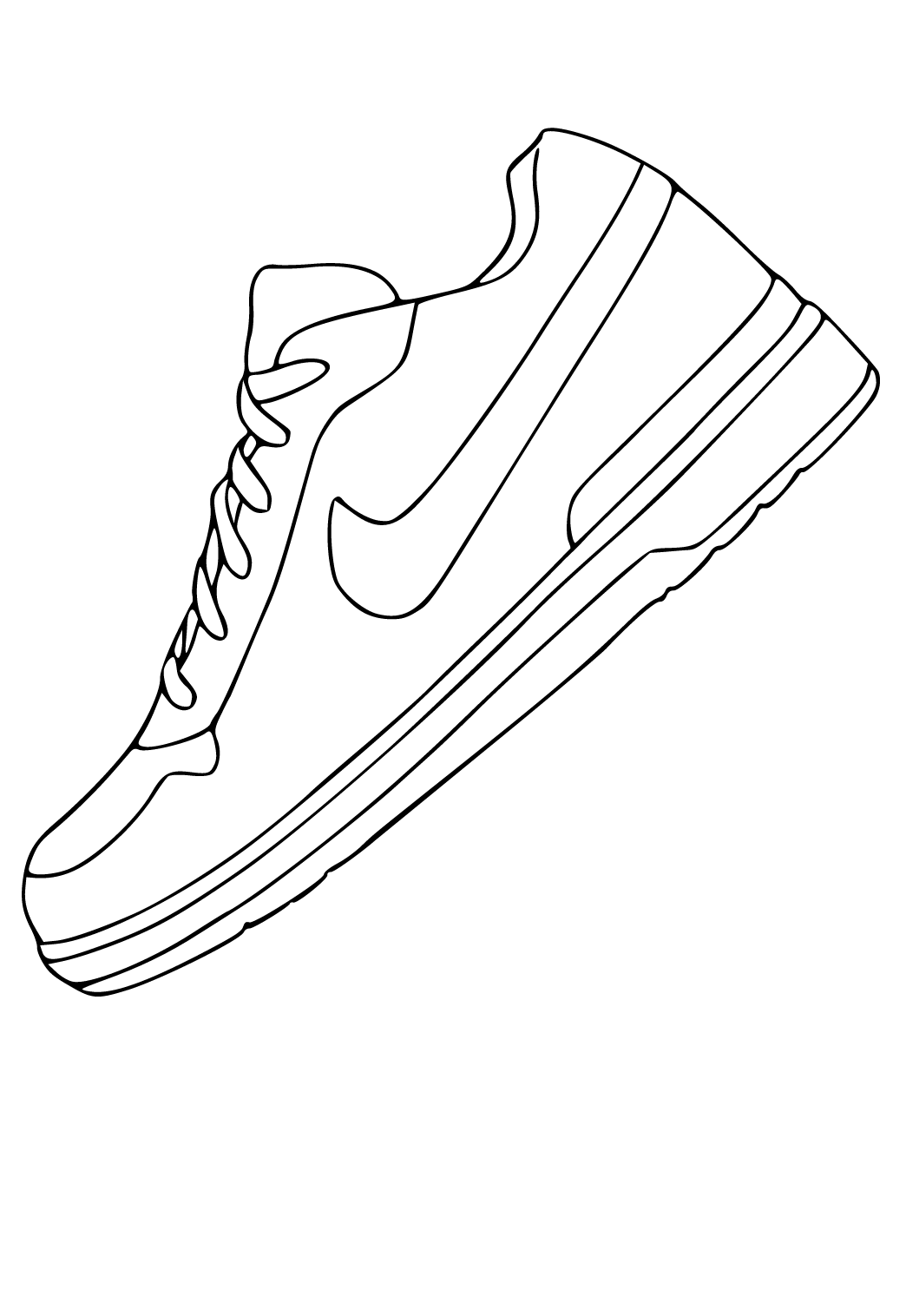 Free printable nike easy coloring page for adults and kids
