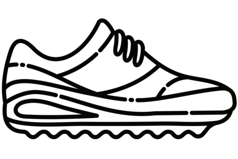 Nike sneaker coloring page free printable coloring pages