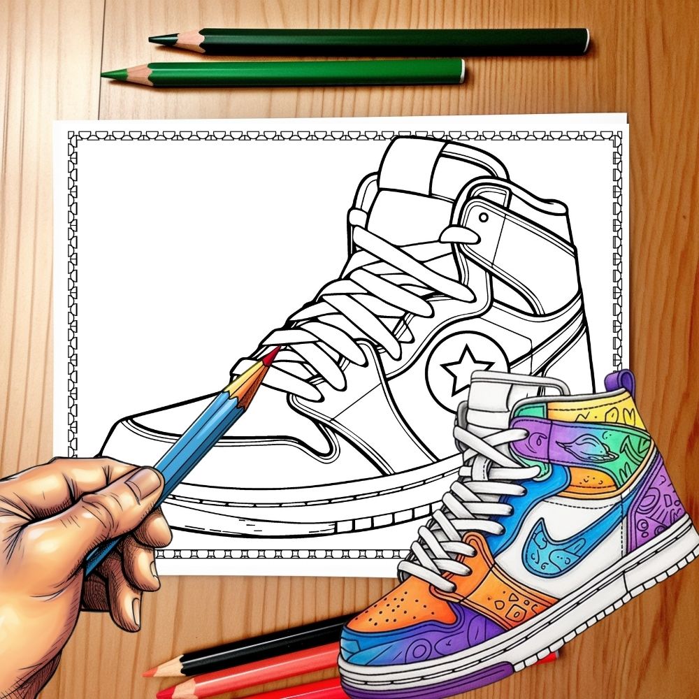 The elite sneaker coloring book