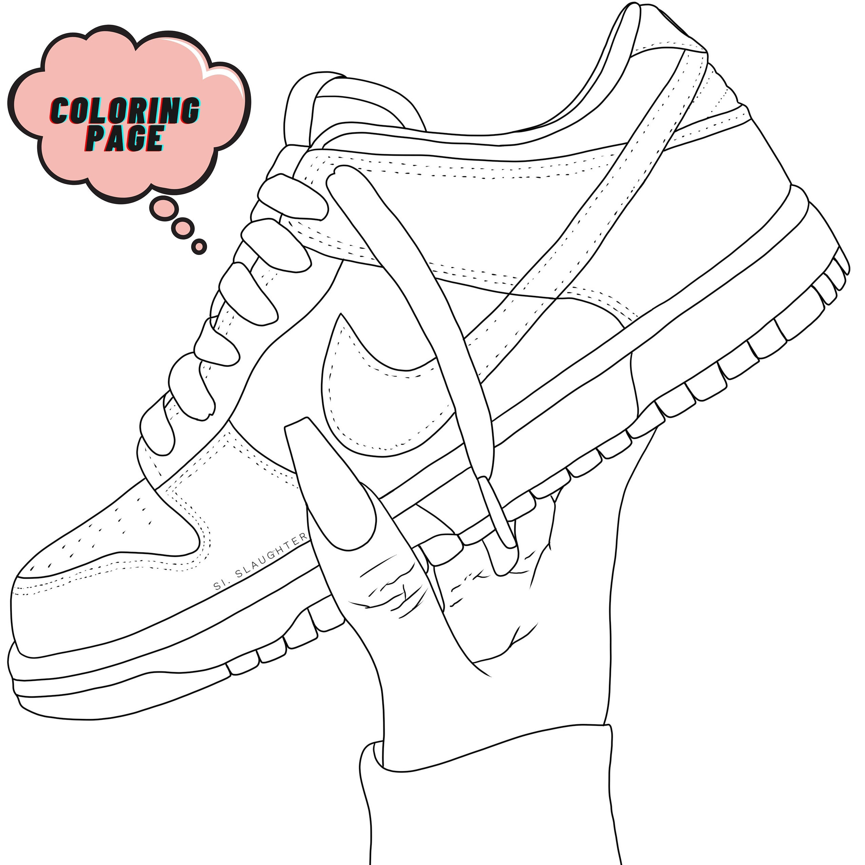 Sneaker coloring page