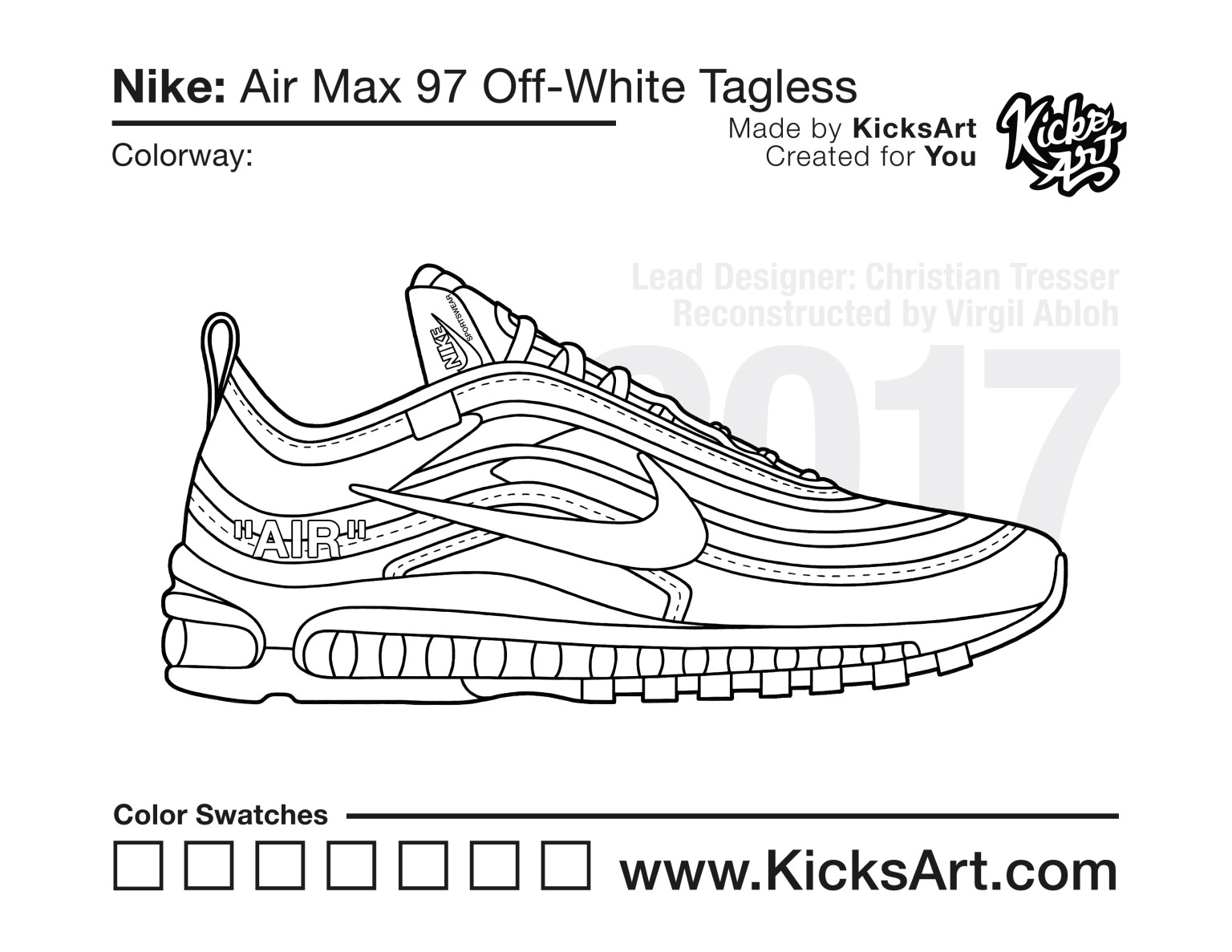 Nike air max sneaker coloring pages