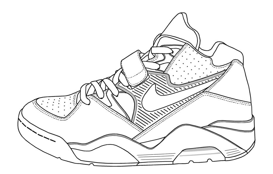 Nike shoe sheets coloring page