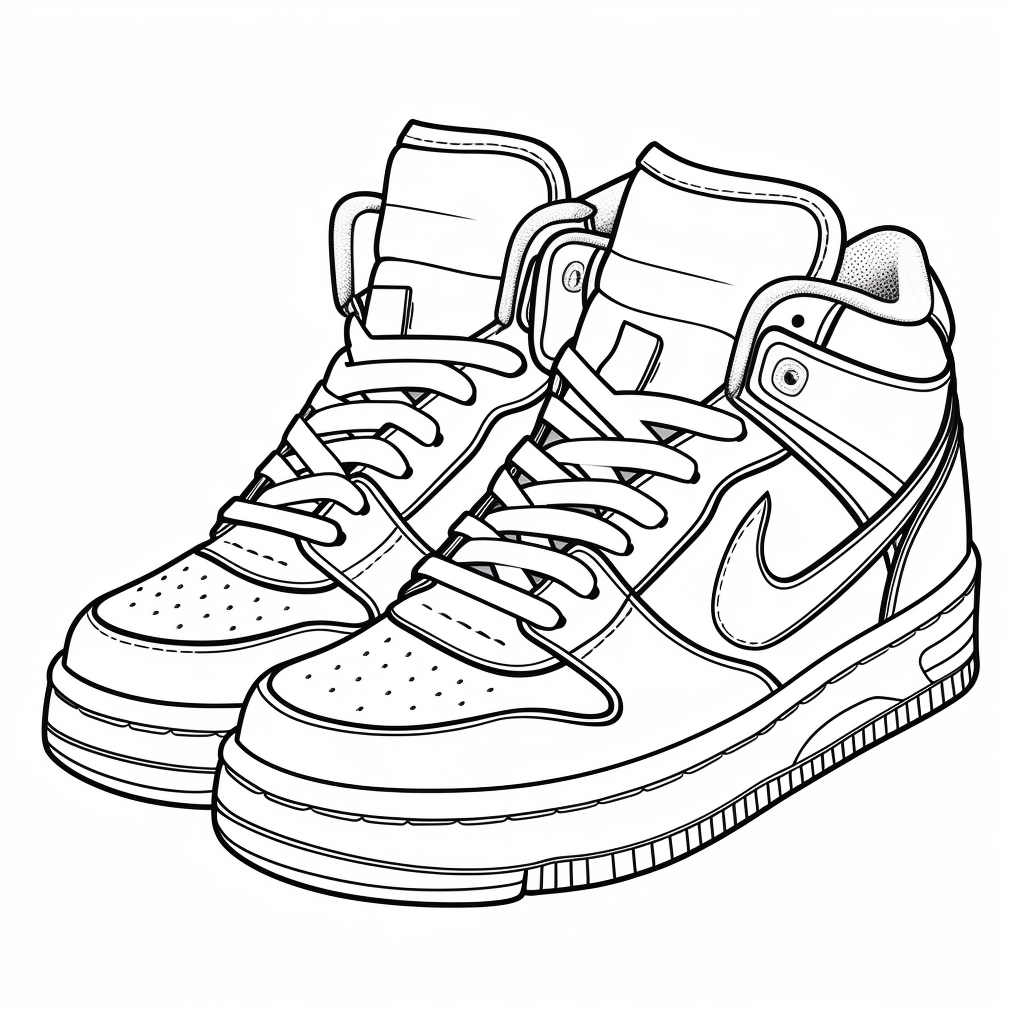 Sneaker coloring pages