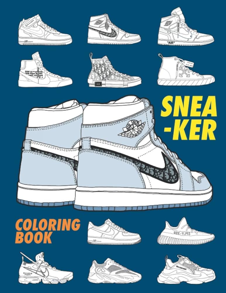 Sneaker coloring book a detailed coloring book for adults sneaker heads coloring books studios ap books