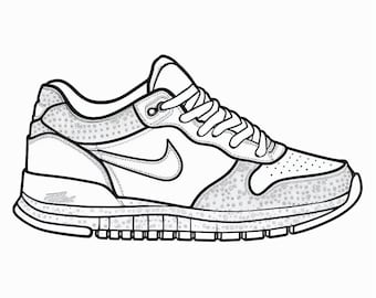 Printable coloring pages of sneakers for shoe lovers nike adidas converse and more