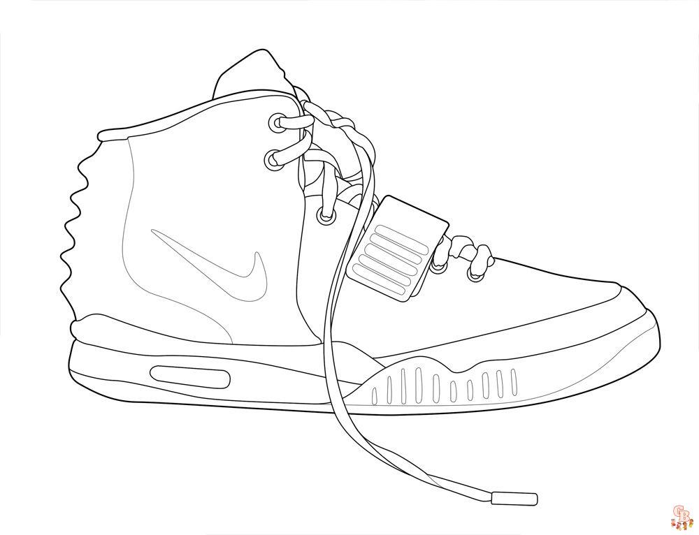 Enjoy coloring your favorite nike shoes with nike coloring pages