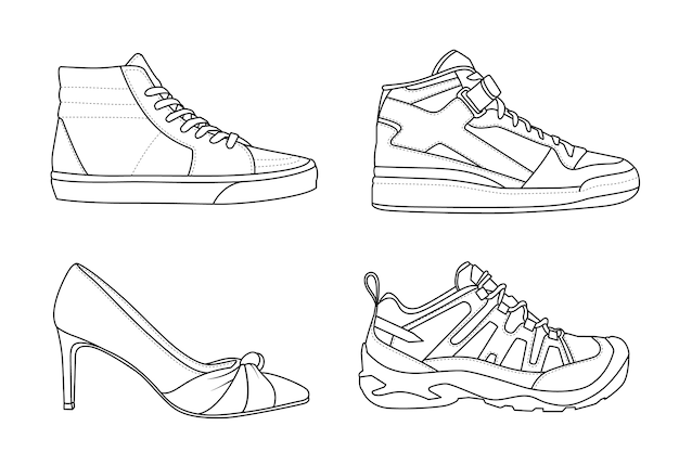 Page nike shoe vectors illustrations for free download