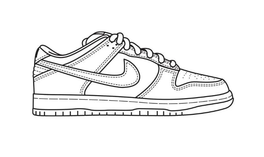 Free nike sb dunk low blank vector templates