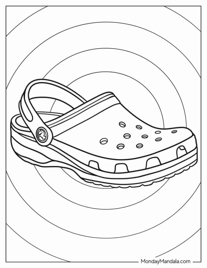 Shoe coloring pages free pdf printables