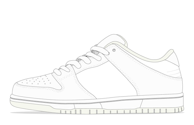 Premium vector low top sneaker vector design template