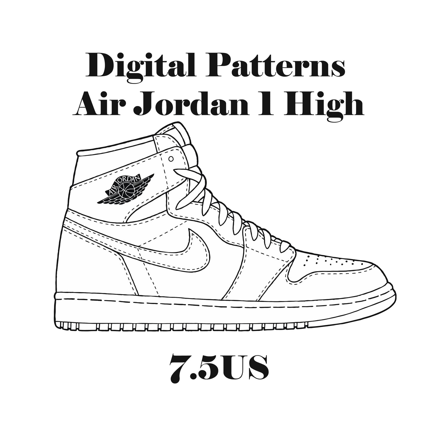 Air jordan high digital patterns â