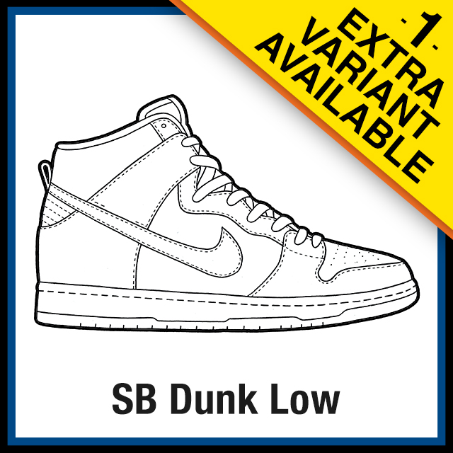 Nike sb dunk high sneaker coloring pages