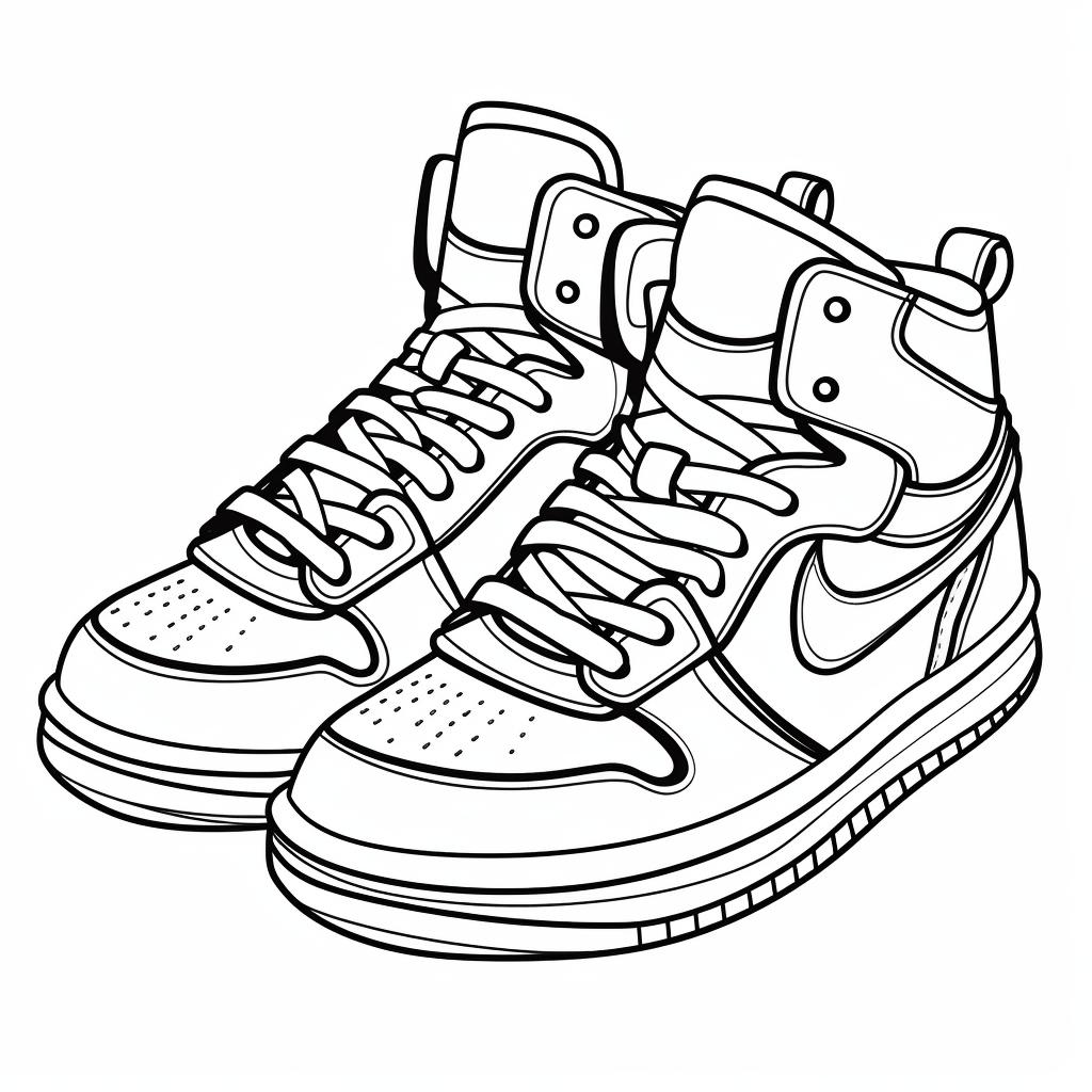 Sneaker coloring pages