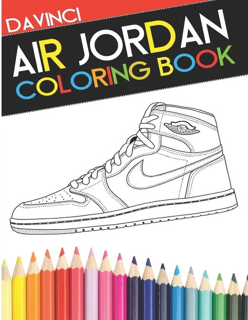 Air jordan coloring book sneaker adult coloring book