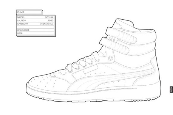 Sneaker coloring book for big kids