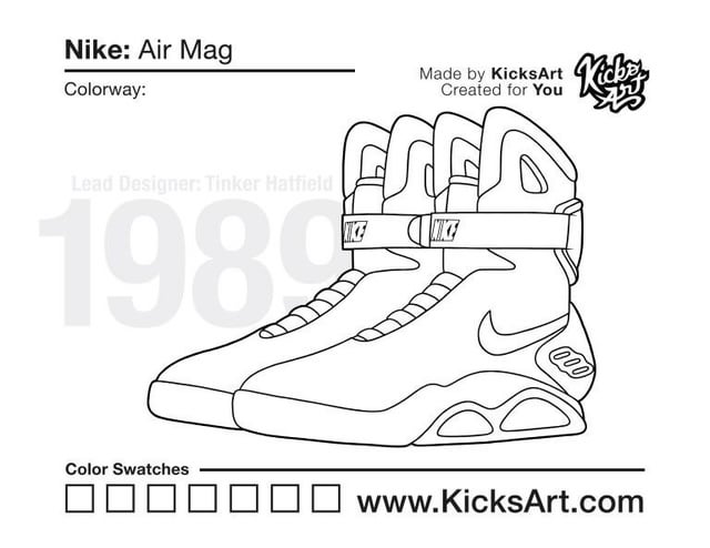 Nike air mag sneaker coloring page âï i was surprised to learn the history of the shoe they were shown to auto