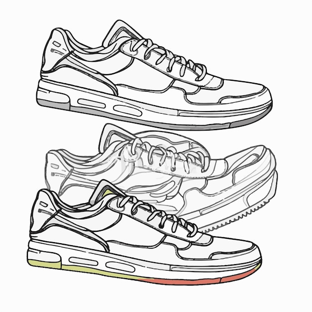 Premium vector a drawing of a pair of shoes that say air max