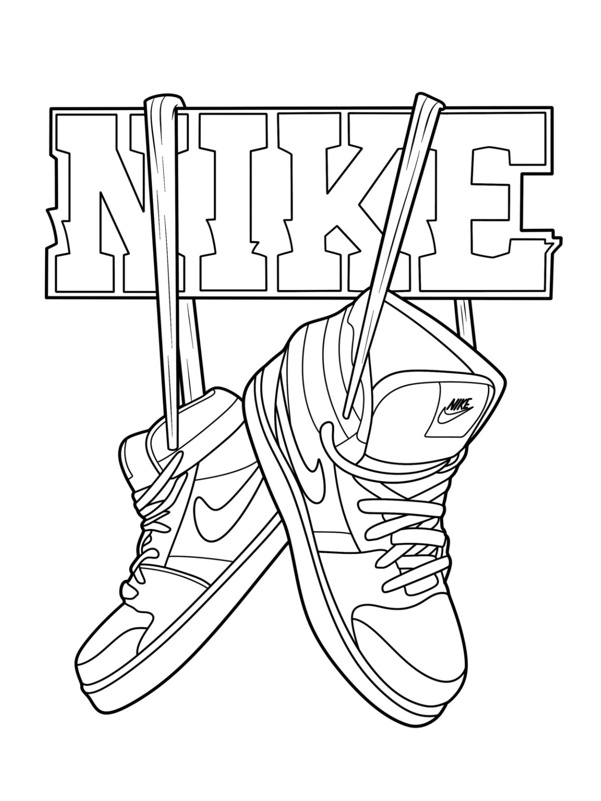 Nike coloring pages