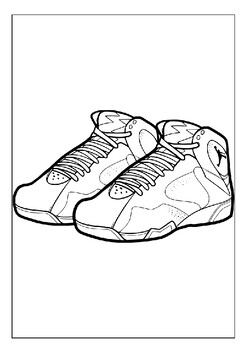 Printable jordan shoe coloring pages a creative escape for kids