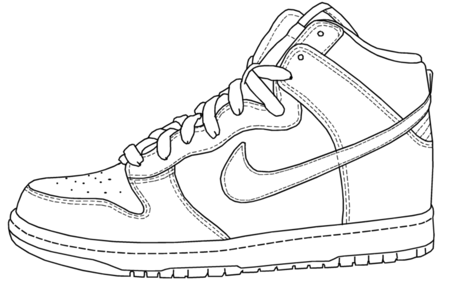 Nike air jordan coloring page sneakers drawing shoes drawing sneakers sketch