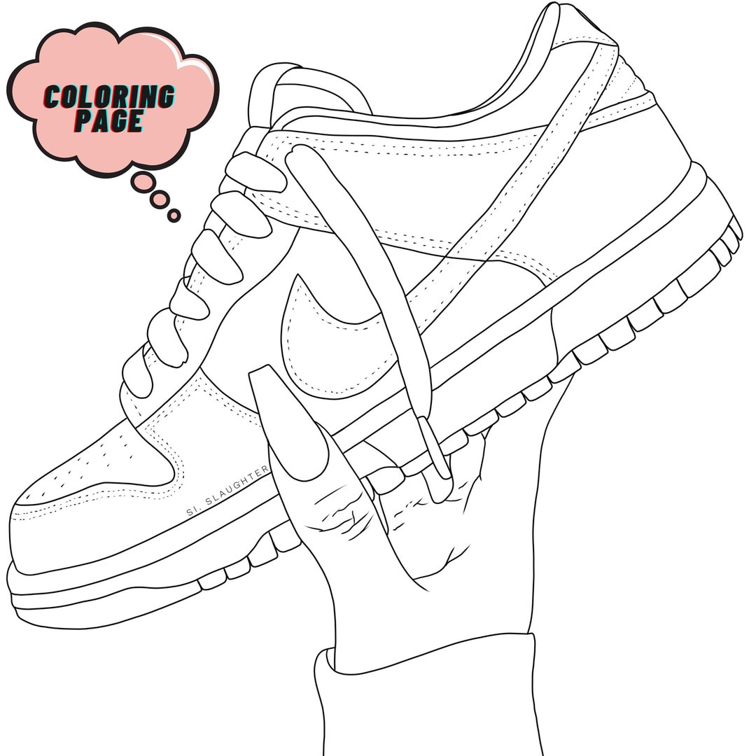 Sneaker coloring page