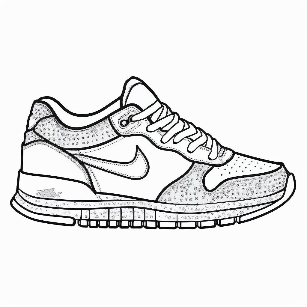 Nike shoes coloring pages