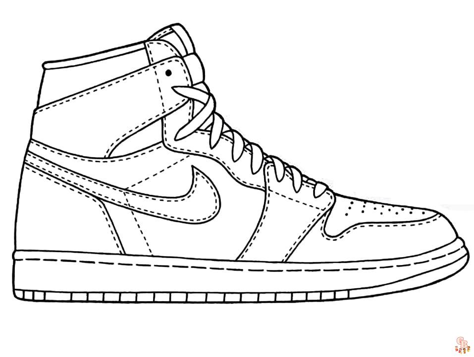 Jordan shoes coloring pages